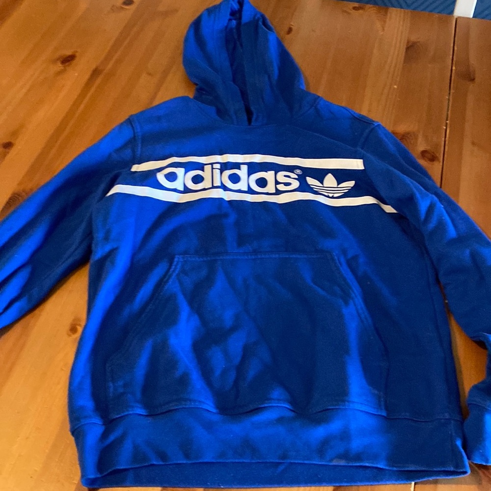 Adidas Blue &White Hoodie